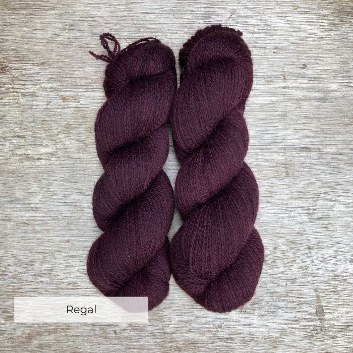 Two skeins of deep rich plum