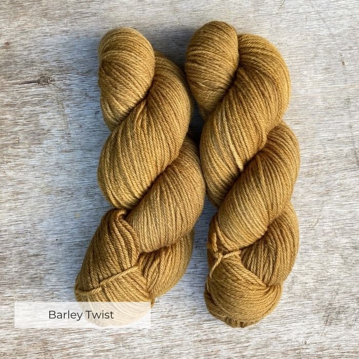 Two fat skeins of deep golden yarn