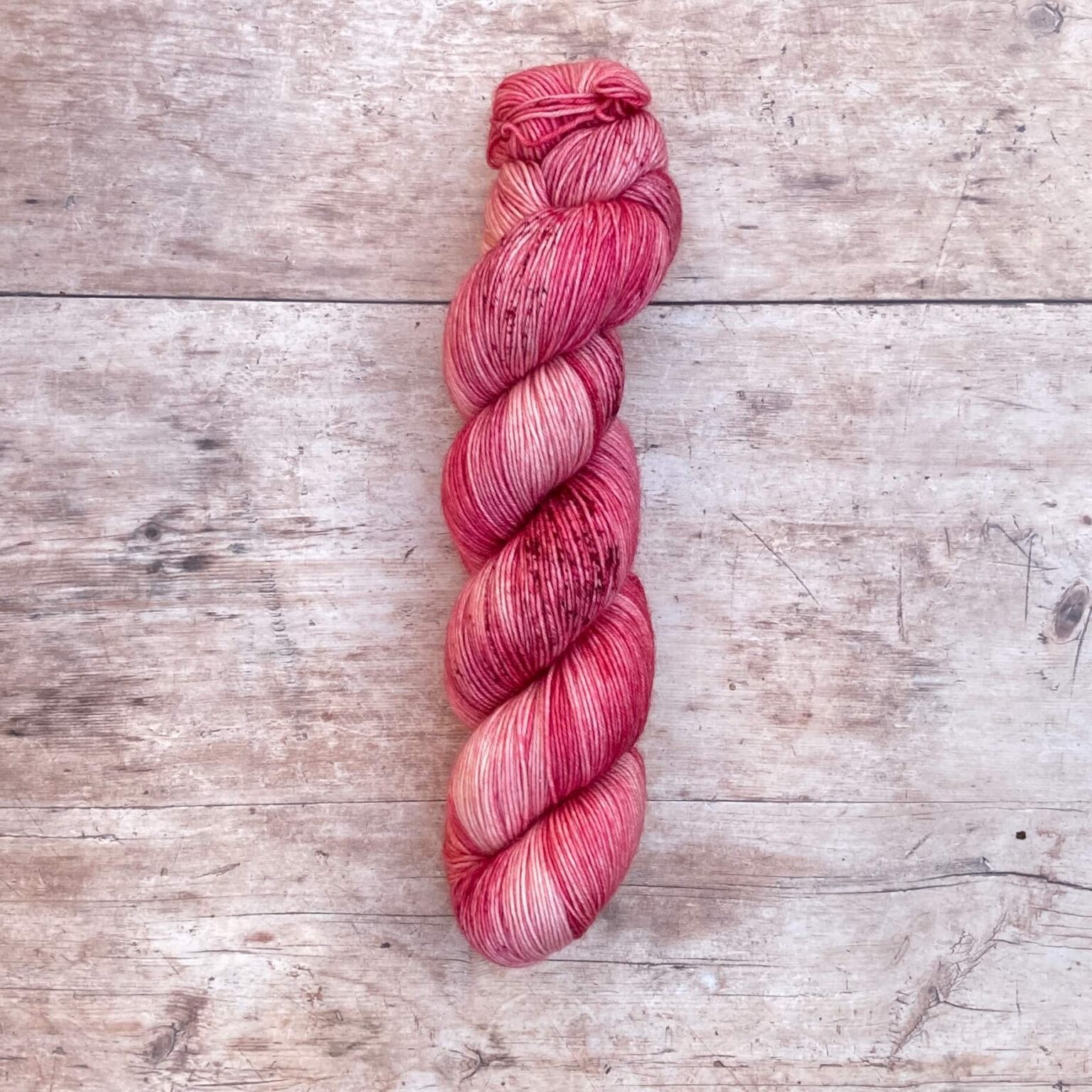 Variegated Mohair Sock yarn in mid to deep pink