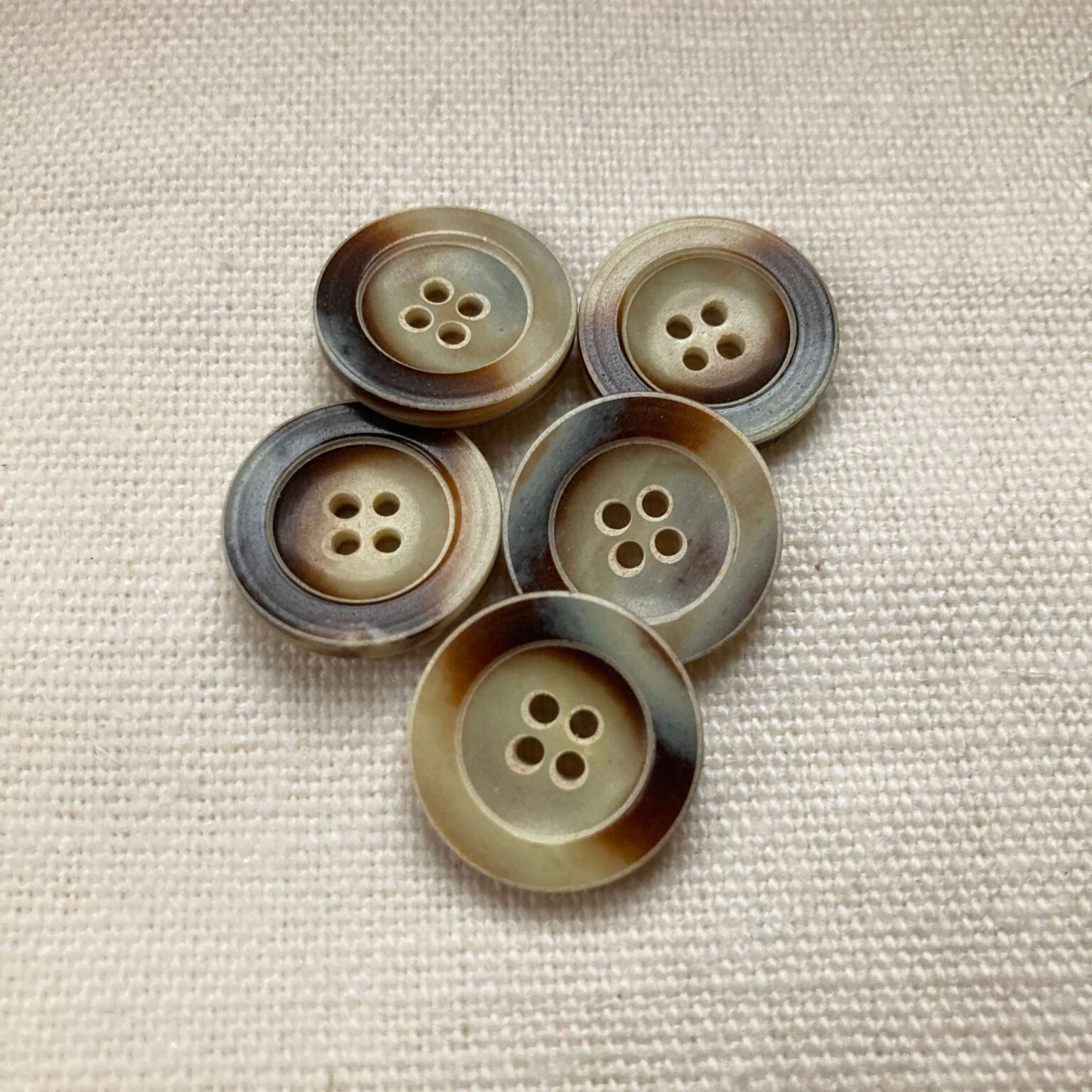 recycled horn shaded light to dark flat rim concave centre