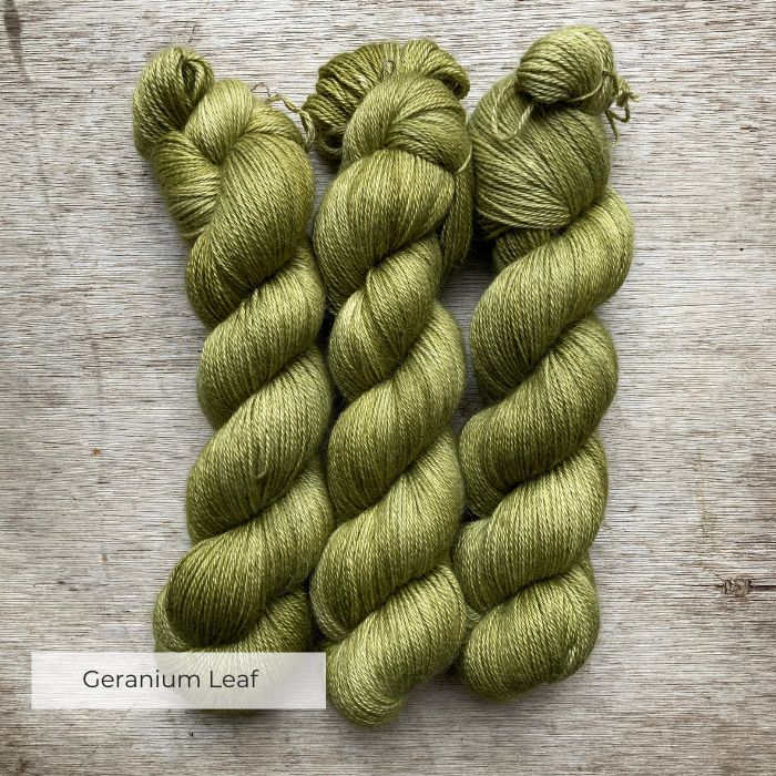 There silky skeins of alpaca and silken a soft glowing green