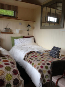 Two beds in a shepherd's hut