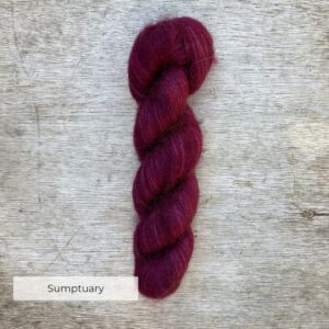 Deep burgundy red mohair and silk lace