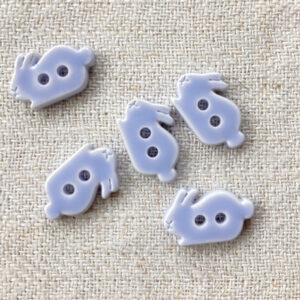 Five blue rabbit buttons