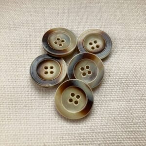 recycled horn shaded light to dark flat rim concave centre