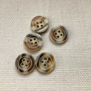 recycled horn shaded light to dark flat rim concave centre