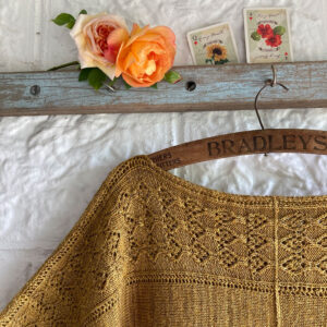 Close ups of a lace panel on a summer top