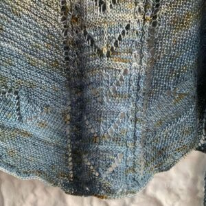 Close detail of chevron border on L Shawl