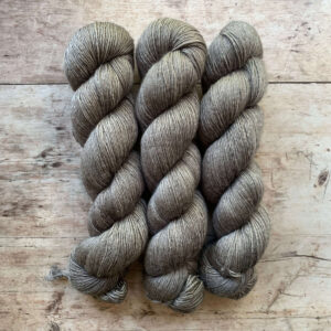 Three skeins Merino Silk in warm grey